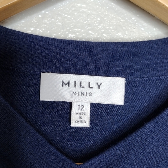 Milly Minis Pullover Ribbed Knit Bubble Cuff Sleeve Detailed Sweater Size 12 - Picture 12 of 13